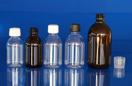 Flacons sirop PET bague PP28 gamme Beta