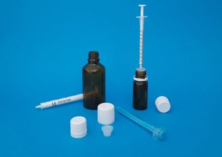 Capsules DIN18 avec insert pour seringues orales doseuses